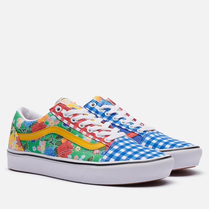 фото Кеды женские vans comfycush old skool market day синие 39 eu