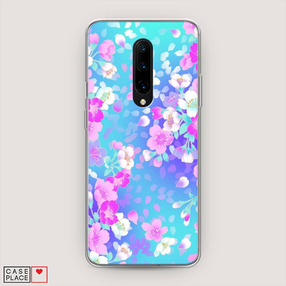 

Чехол Awog на OnePlus 8 / ВанПлас 8 "Яблоневые цветы", Голубой;розовый;белый, 151250-8