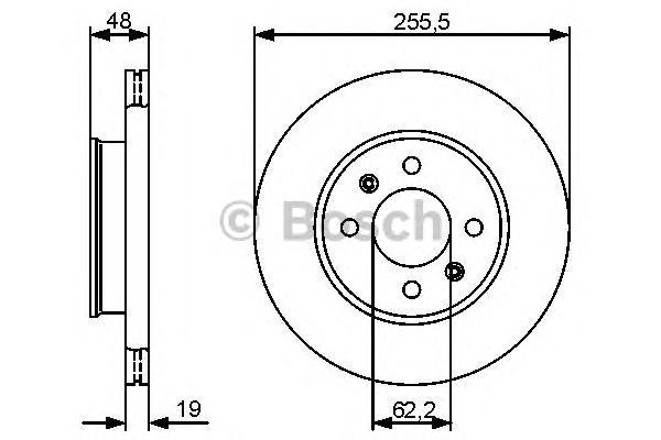 

Тормозной диск Bosch передний вентилируемый для Hyundai Getz 2002- 986479459