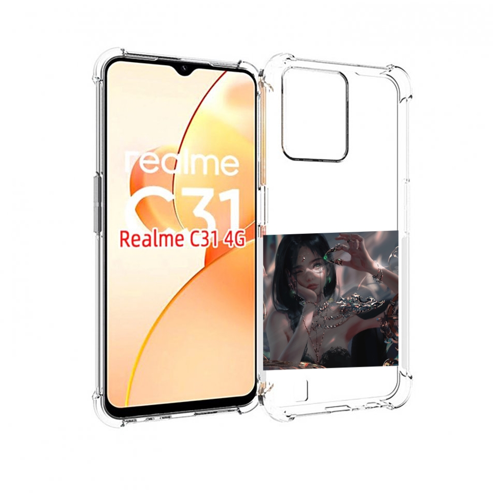 

Чехол MyPads девушка-с-алмазом для OPPO Realme C31, Прозрачный, Tocco