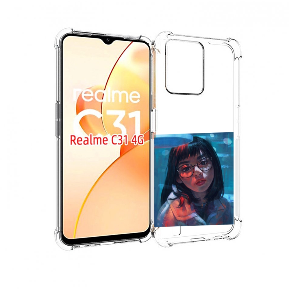 

Чехол MyPads девушка-под-красным-светом для OPPO Realme C31, Прозрачный, Tocco