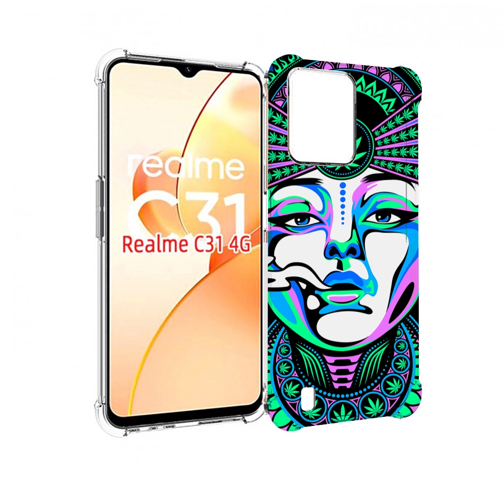 

Чехол MyPads девушка-любит-траву-абстракция для OPPO Realme C31, Прозрачный, Tocco