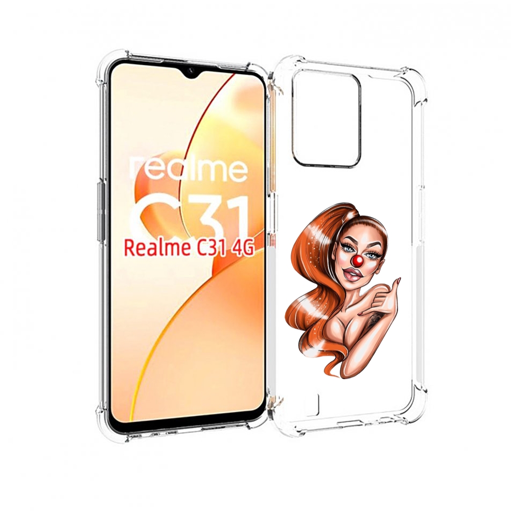 фото Чехол mypads девушка-клоун для oppo realme c31