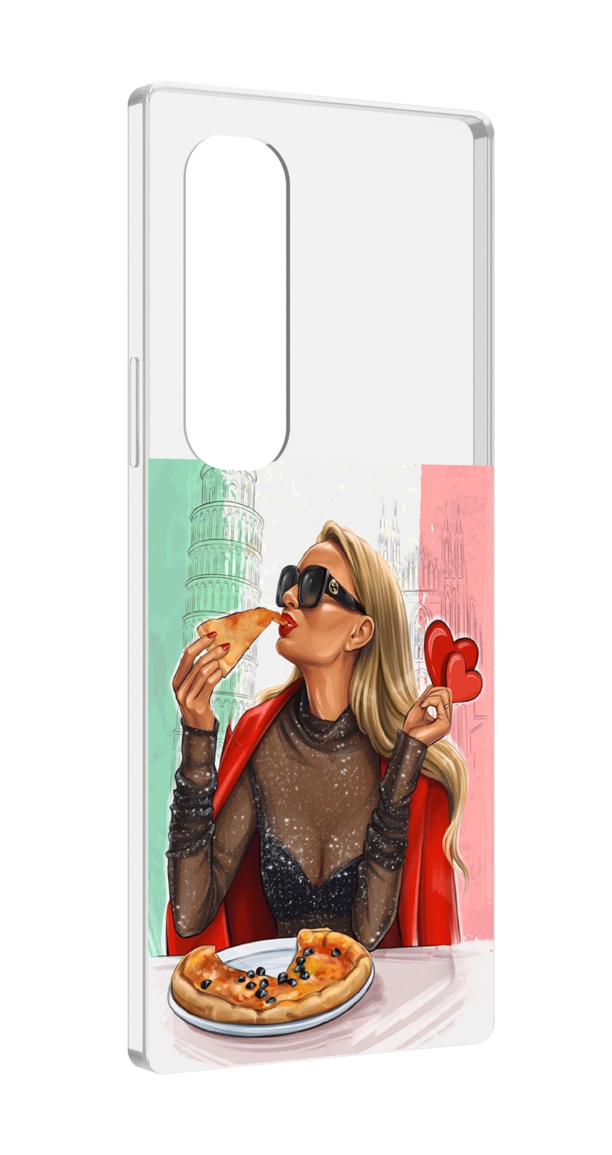 

Чехол MyPads любительница-пиццы женский для Samsung Galaxy Z Fold 4 (SM-F936), Прозрачный, Tocco