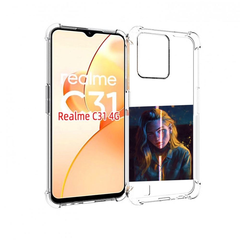 

Чехол MyPads девушка-в-тени для OPPO Realme C31, Прозрачный, Tocco