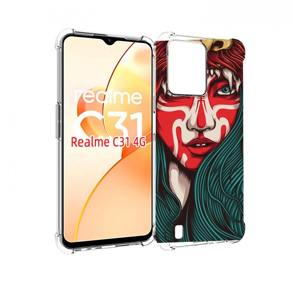 

Чехол MyPads девушка-в-маскировке для OPPO Realme C31, Прозрачный, Tocco