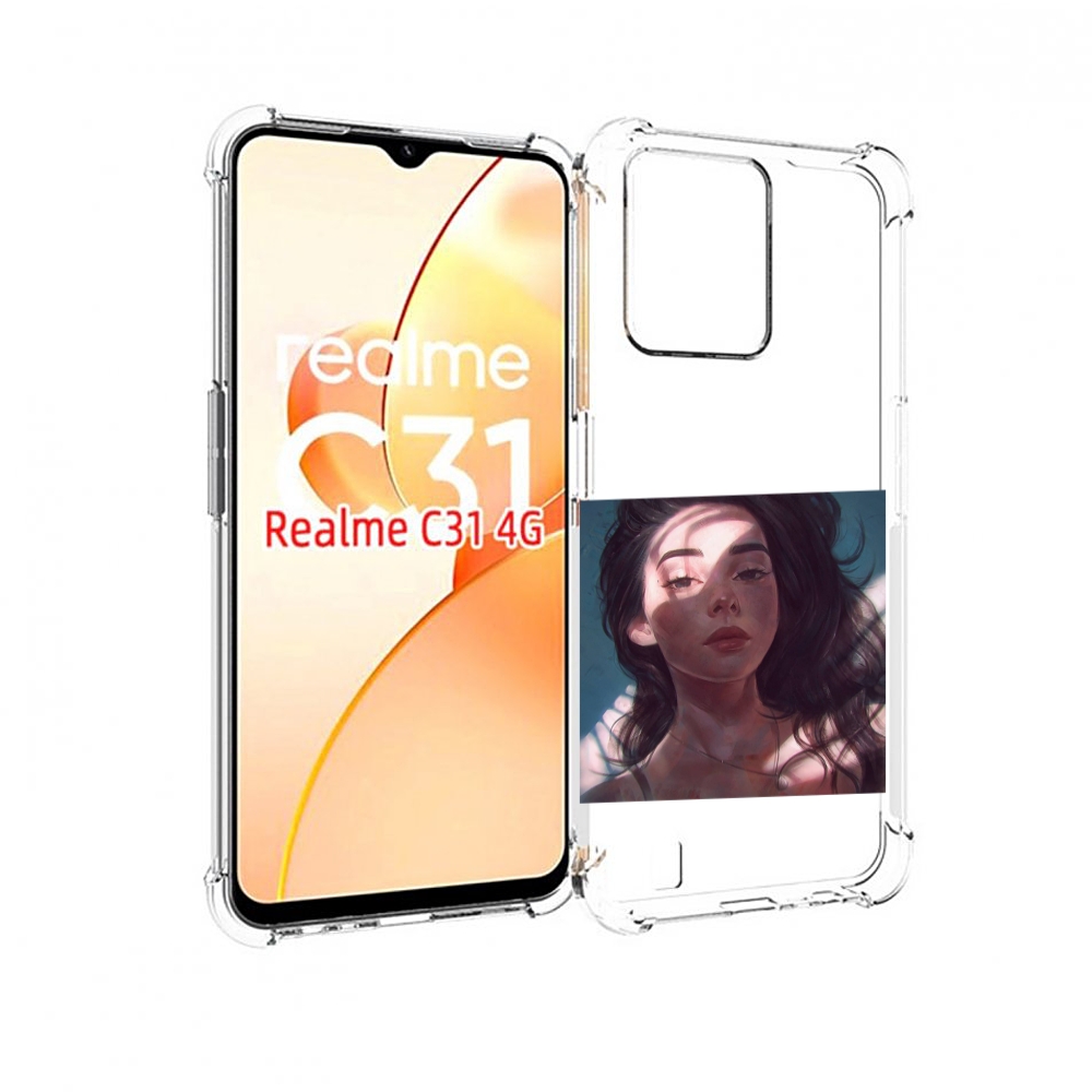 

Чехол MyPads девушка-в-лучах женский для OPPO Realme C31, Прозрачный, Tocco