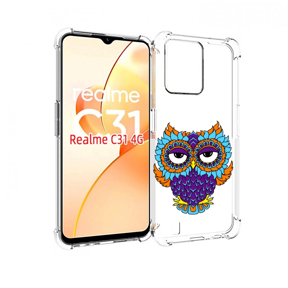 

Чехол MyPads Цветная сова для OPPO Realme C31, Прозрачный, Tocco
