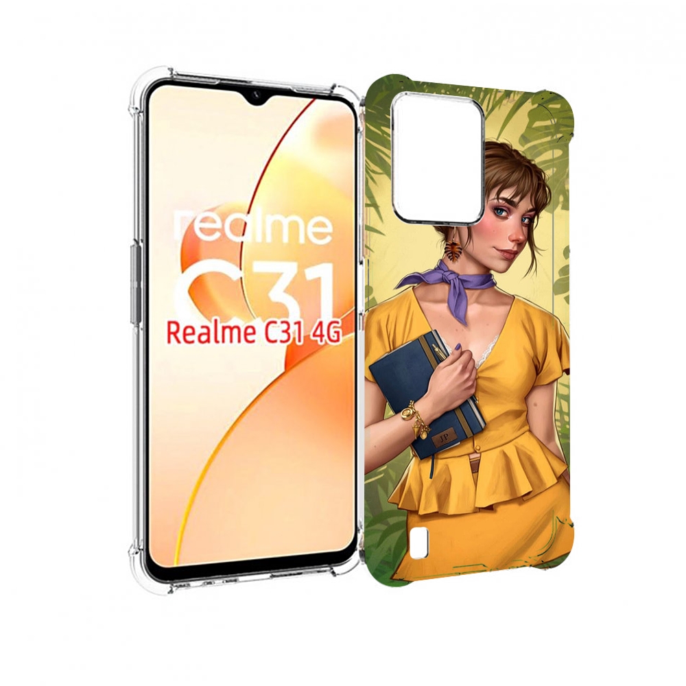 

Чехол MyPads девушка-в-зелени женский для OPPO Realme C31, Прозрачный, Tocco