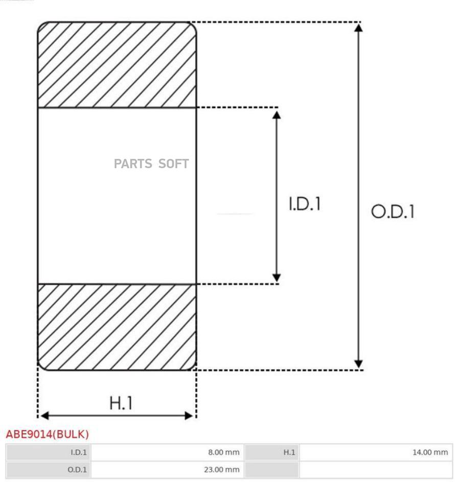 

Подшипник Генератора 1Шт AS ABE9014BULK