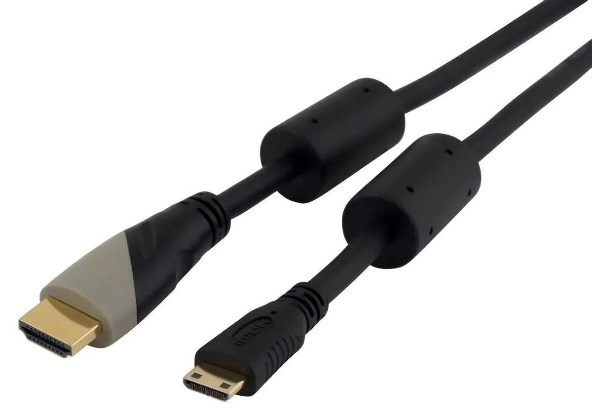 Кабель аудио-видео  HDMI m  -  Mini HDMI m ,  ver 1.4,  2м, ф/фильтр,  черный