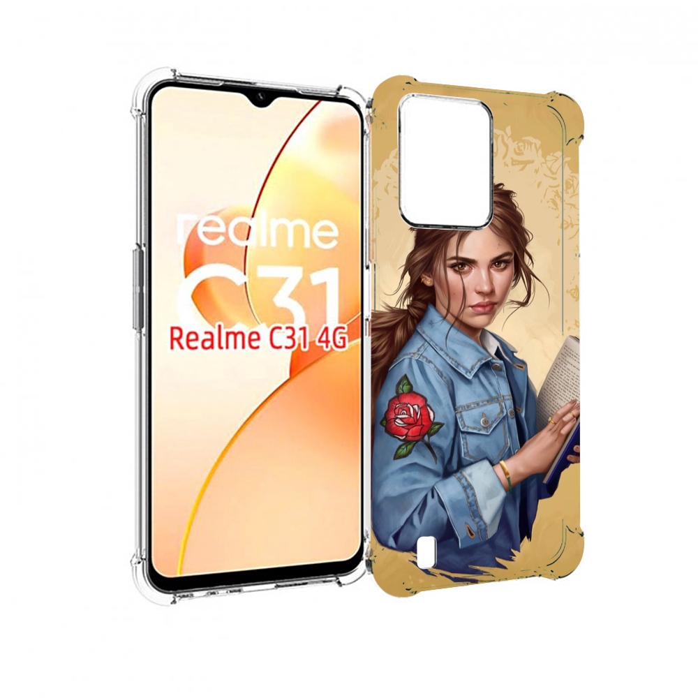 

Чехол MyPads девушка-в-бежевом-фоне для OPPO Realme C31, Прозрачный, Tocco