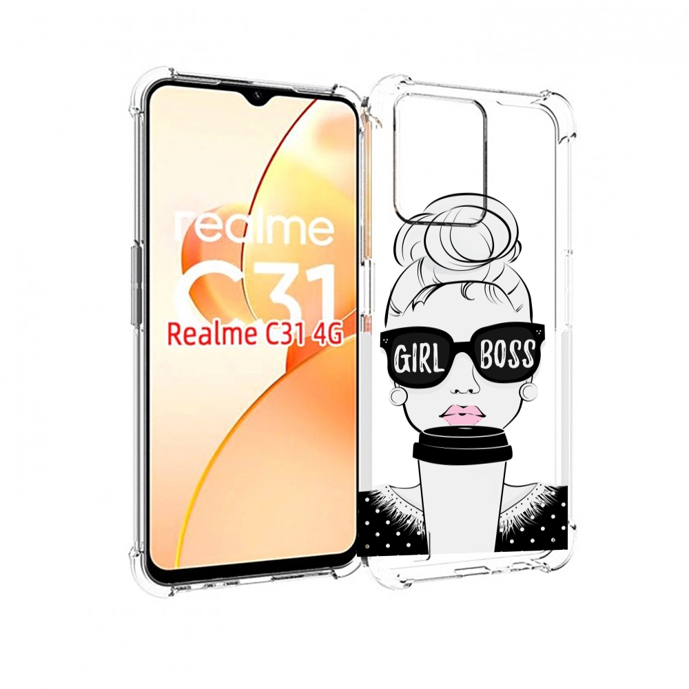 

Чехол MyPads девушка-босс женский для OPPO Realme C31, Прозрачный, Tocco