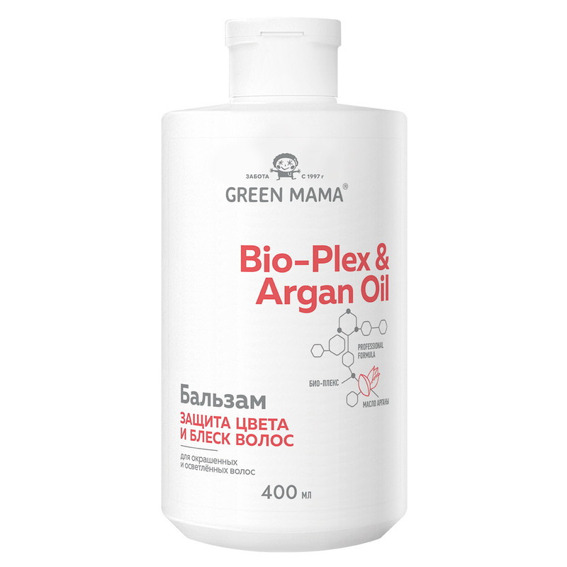 Бальзам для защиты цвета GREEN MAMA Bio-Plex & Argan Oil 400 мл