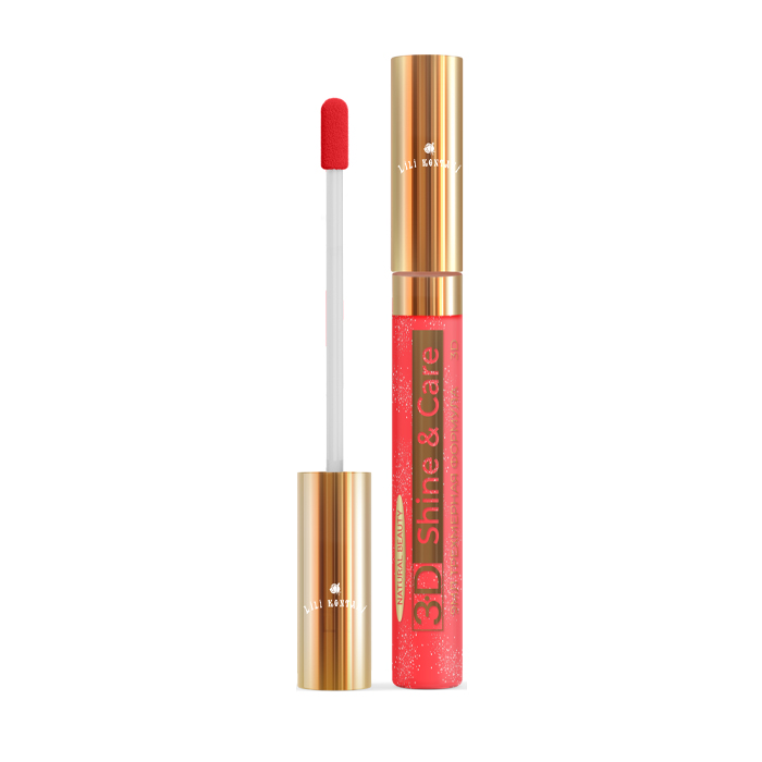 фото Блеск для губ lili kontani lip gloss 3d тон №48 клубнично-красный, 9 мл