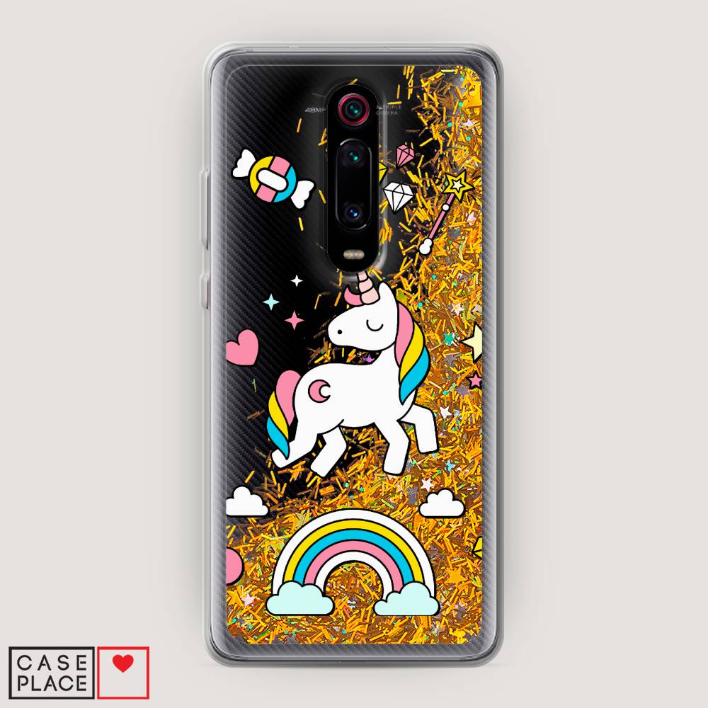 

Жидкий чехол с блестками "Принцесса единорог" на Xiaomi Mi 9T Pro, 35890-1