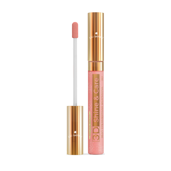 фото Блеск для губ lili kontani lip gloss 3d тон №46 розовый антик, 9 мл