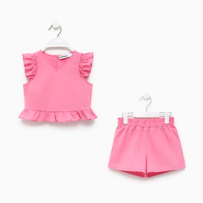 Комплект для девочки (топ, шорты) KAFTAN, р.30 (98-104 см), ярко-розовый kaftan футболка для девочки disney мари