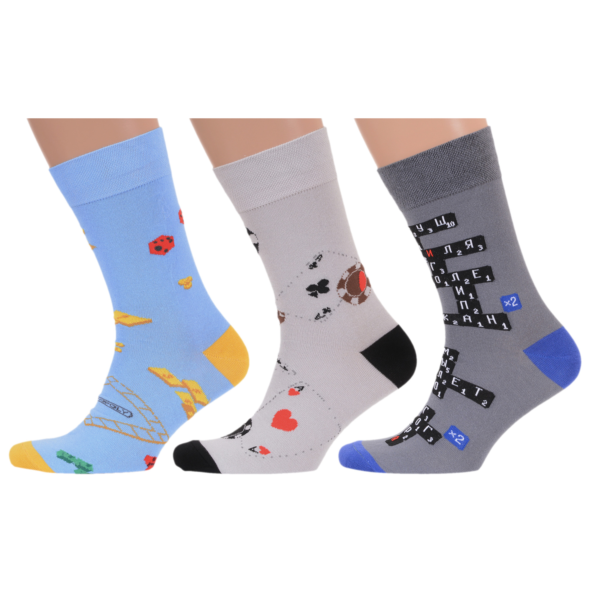 

Комплект носков мужских MoscowSocksClub msk3-М42 разноцветных 25, Голубой;серый;разноцветный, msk3-М42