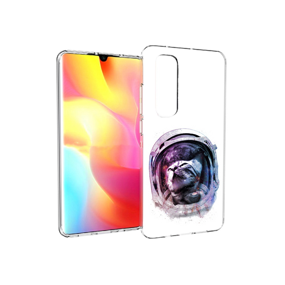 

Чехол MyPads Tocco для Xiaomi Mi Note 10 Lite кот в шлеме (PT149714.254.396), Прозрачный, Tocco