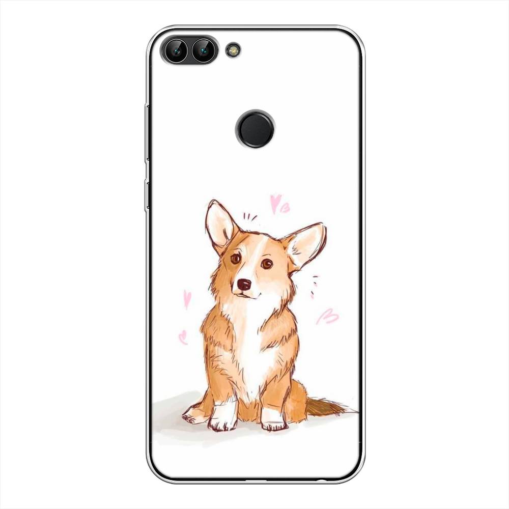 

Чехол Awog на Huawei P Smart "Корги любовь", Бежевый;белый, 64050-1