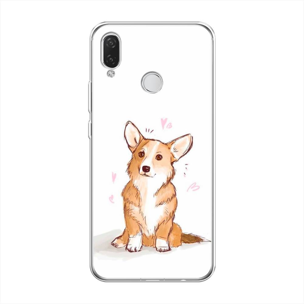 

Чехол Awog на Huawei Nova 3i "Корги любовь", Бежевый;белый, 68350-1