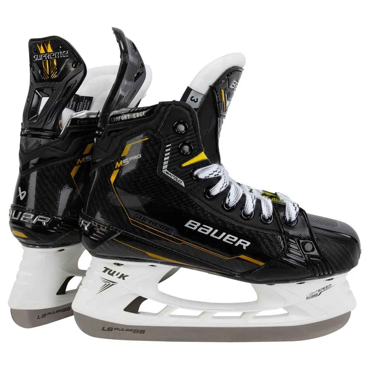 Коньки хоккейные Bauer SUPREME S22 M5 PRO JR, черный, размер 3.5 D