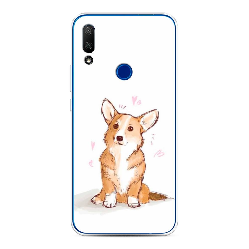 

Чехол Awog на Honor 9X "Корги любовь", Бежевый;белый, 69950-1