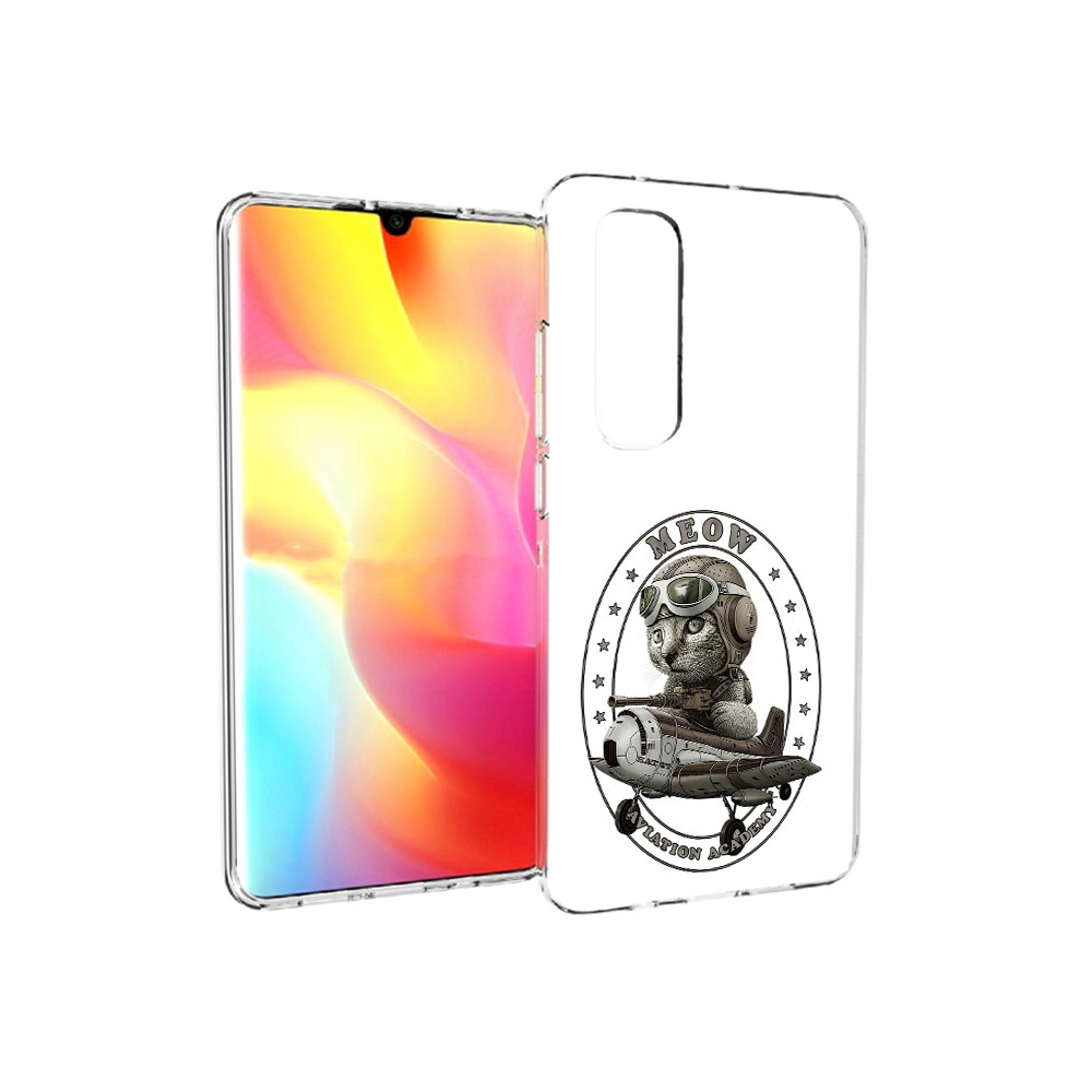 

Чехол MyPads Tocco для Xiaomi Mi Note 10 Lite кот в самолете (PT149714.254.395), Прозрачный, Tocco