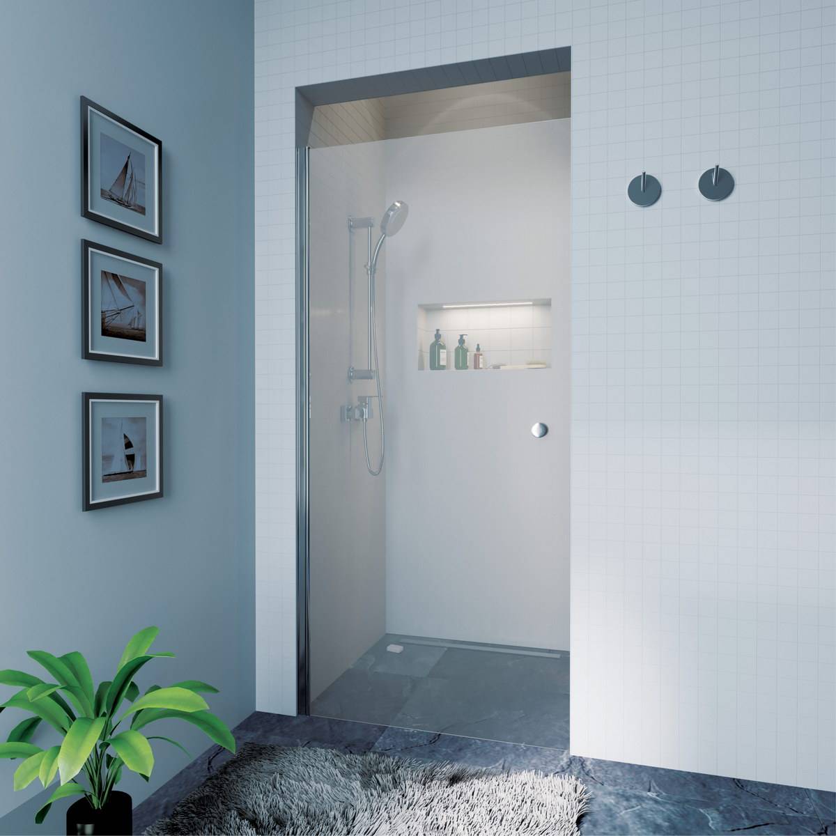 

Душевая дверь Koller Pool одноэлементная Waterfall Line QP 10 900х1950 не прозрачная Grape