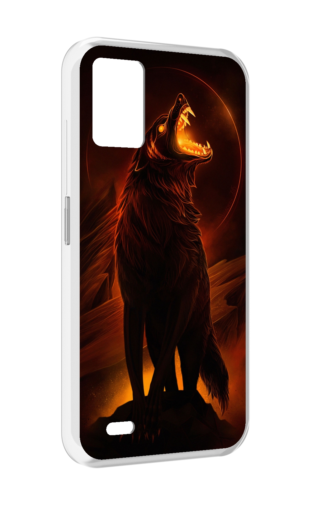 

Чехол MyPads волчара с огнем внутри для UMIDIGI Bison 1, Прозрачный, Tocco