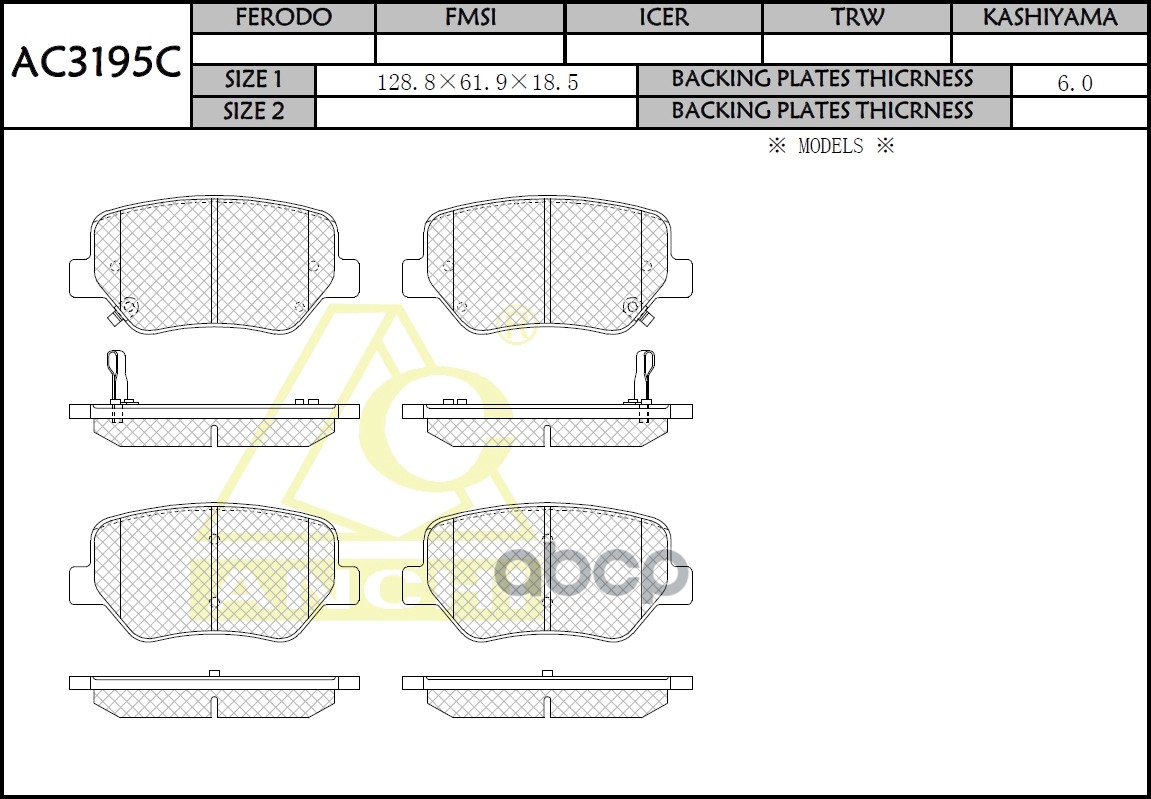

Тормозные Колодки Anchi Ac3195c Haval H7 Front ANCHI арт. AC3195C