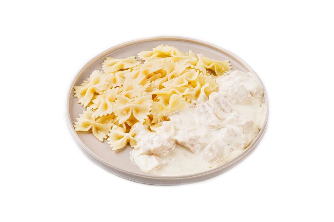 

Паста ВкусВилл Фарфалле с курицей в сырном соусе 250 г