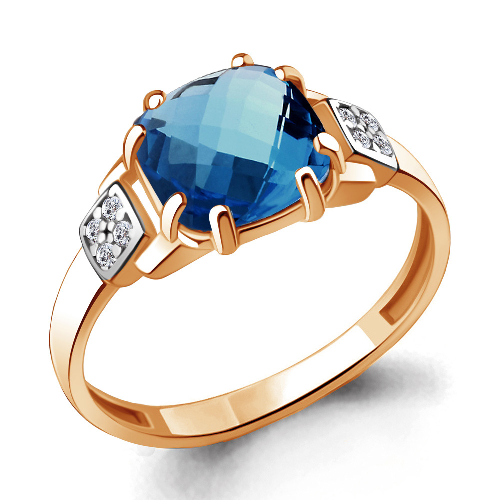 

Кольцо из серебра с топазом р.  Aquamarine 6933493А_925_з, 6933493А_925_з