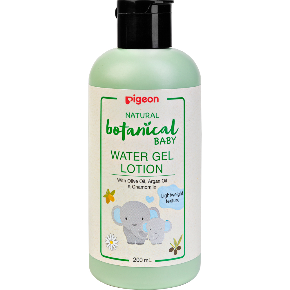 Увлажняющий гель-лосьон для тела PIGEON Natural Botanical Baby Water Gel, 200мл гель пенка для купания ecolatier baby от макушки до пяточек 0 250 мл