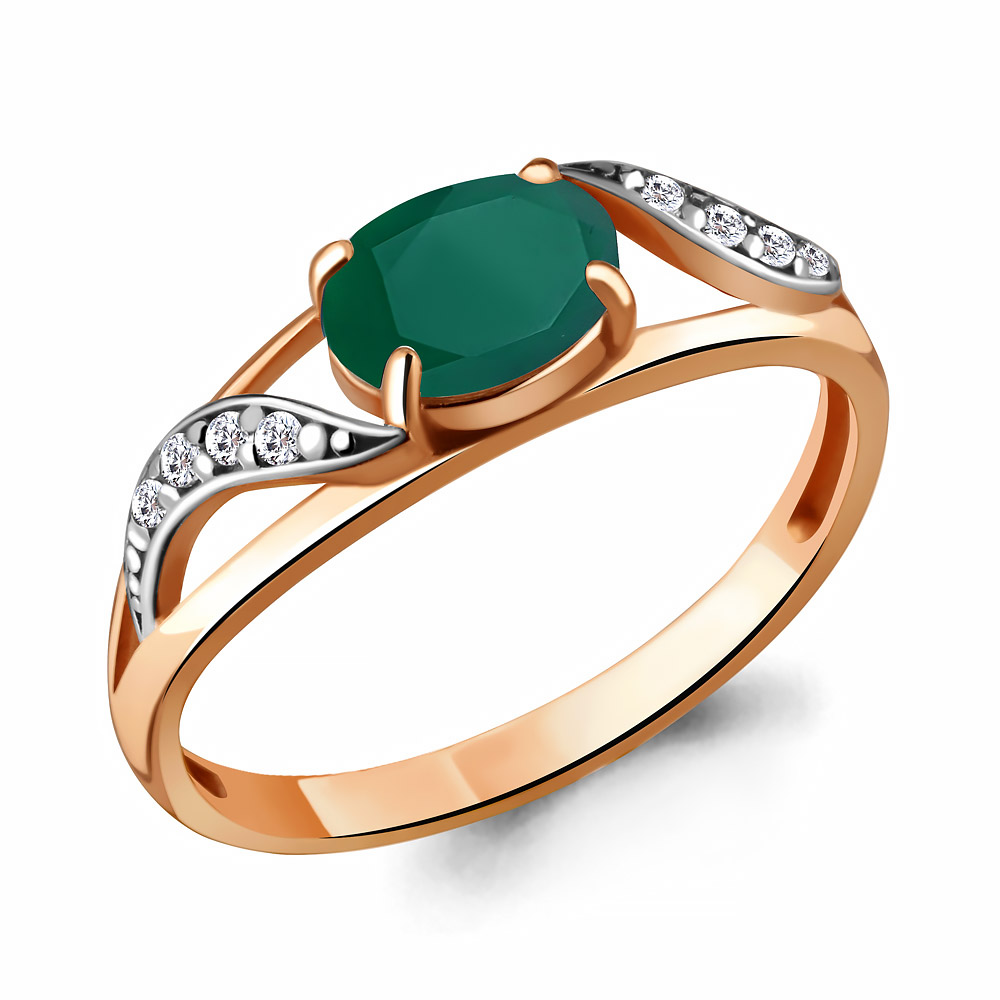 

Кольцо из серебра с агатом р. 18,5 Aquamarine 6933209А_925_з, 6933209А_925_з