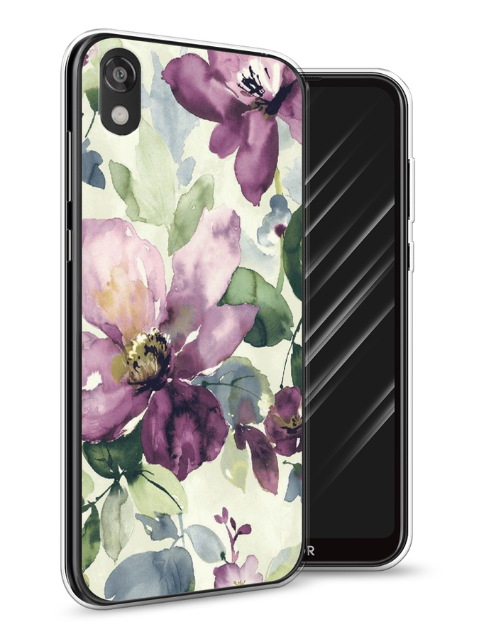 

Чехол Awog на Honor 8S Prime "Сиреневые цветы-акварель", Разноцветный, 6103950-10