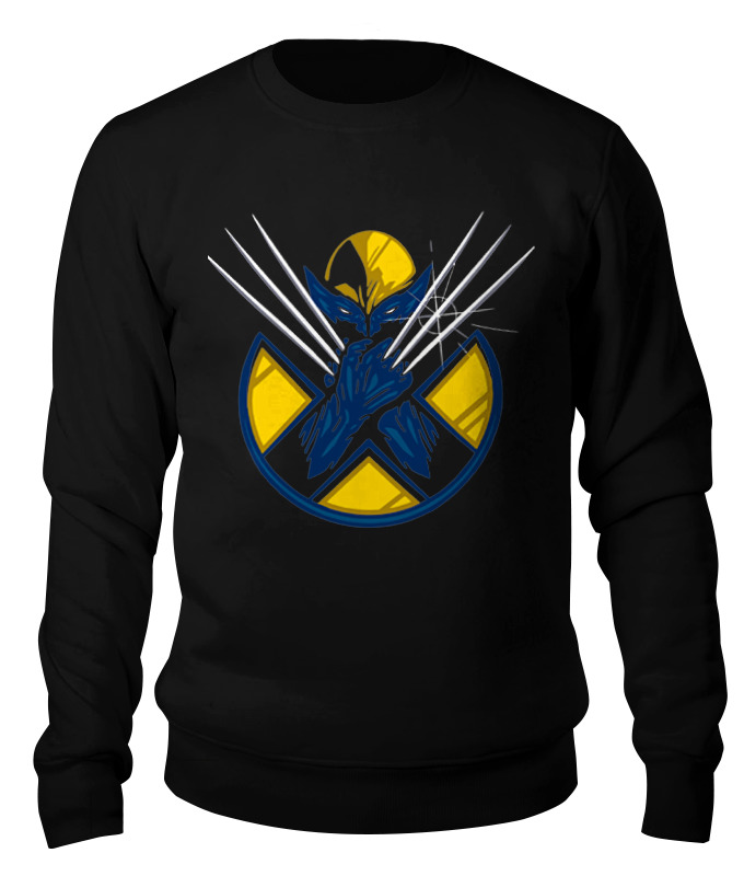 

Свитшот унисекс Printio Росомаха (x-men) черный 2XL, Росомаха (x-men)