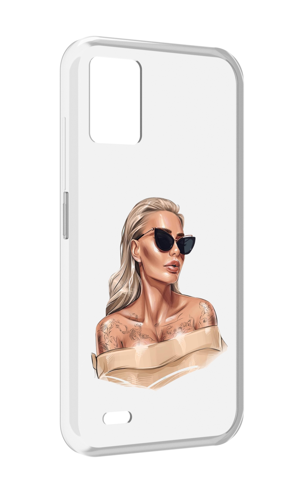 

Чехол MyPads блондинка-в-очках женский для UMIDIGI Bison 1, Прозрачный, Tocco