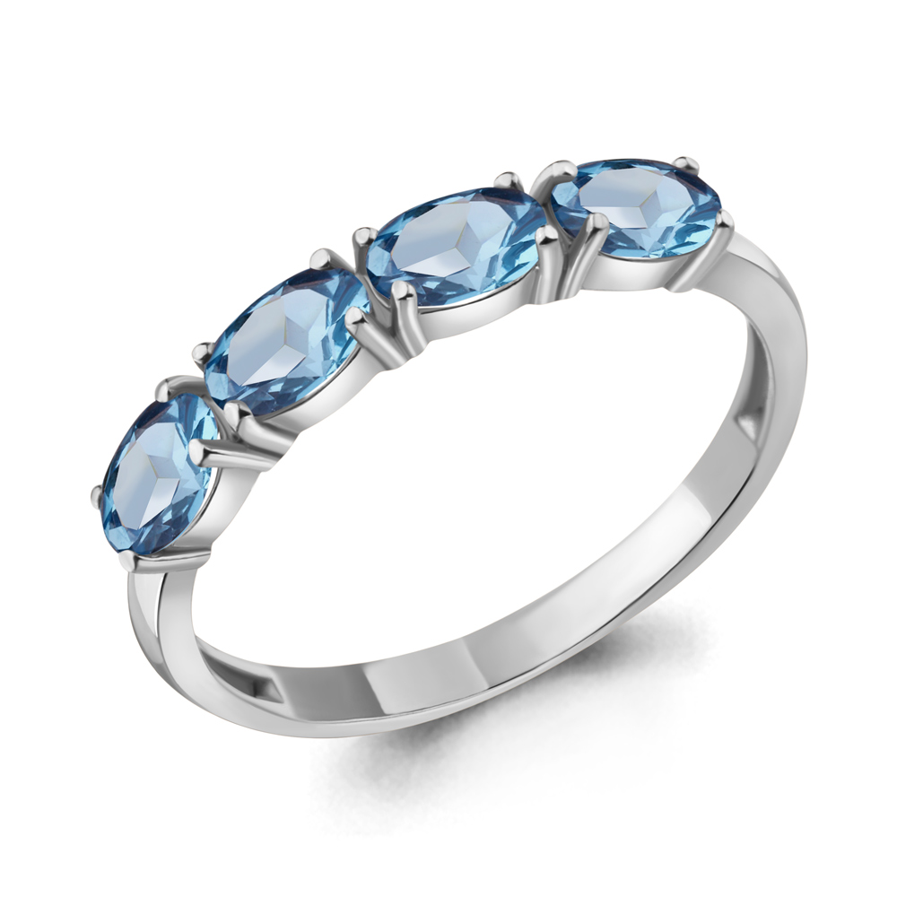 

Кольцо из серебра с топазом р. 19 Aquamarine 6933105_925_р, 6933105_925_р