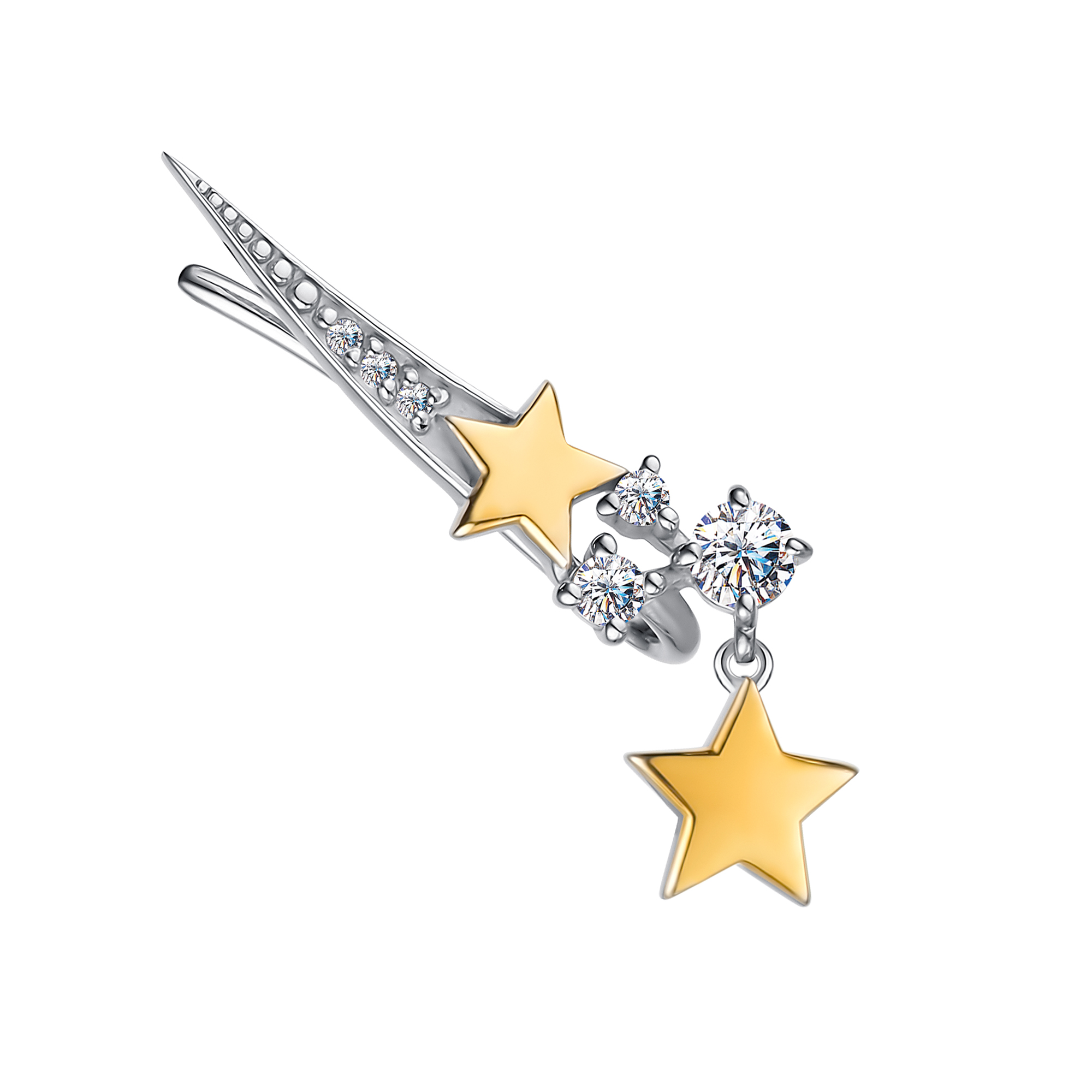 

Моносерьга из серебра с Swarovski АЛЬКОР 02-2604/00СВ-18, 02-2604/00СВ-18