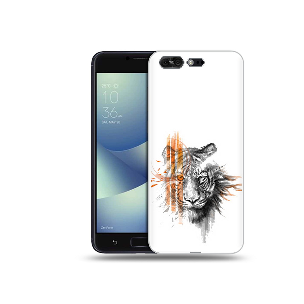 

Чехол MyPads Tocco для Asus ZenFone 4 Pro (ZS551KL) огненный тигр, Прозрачный, Tocco