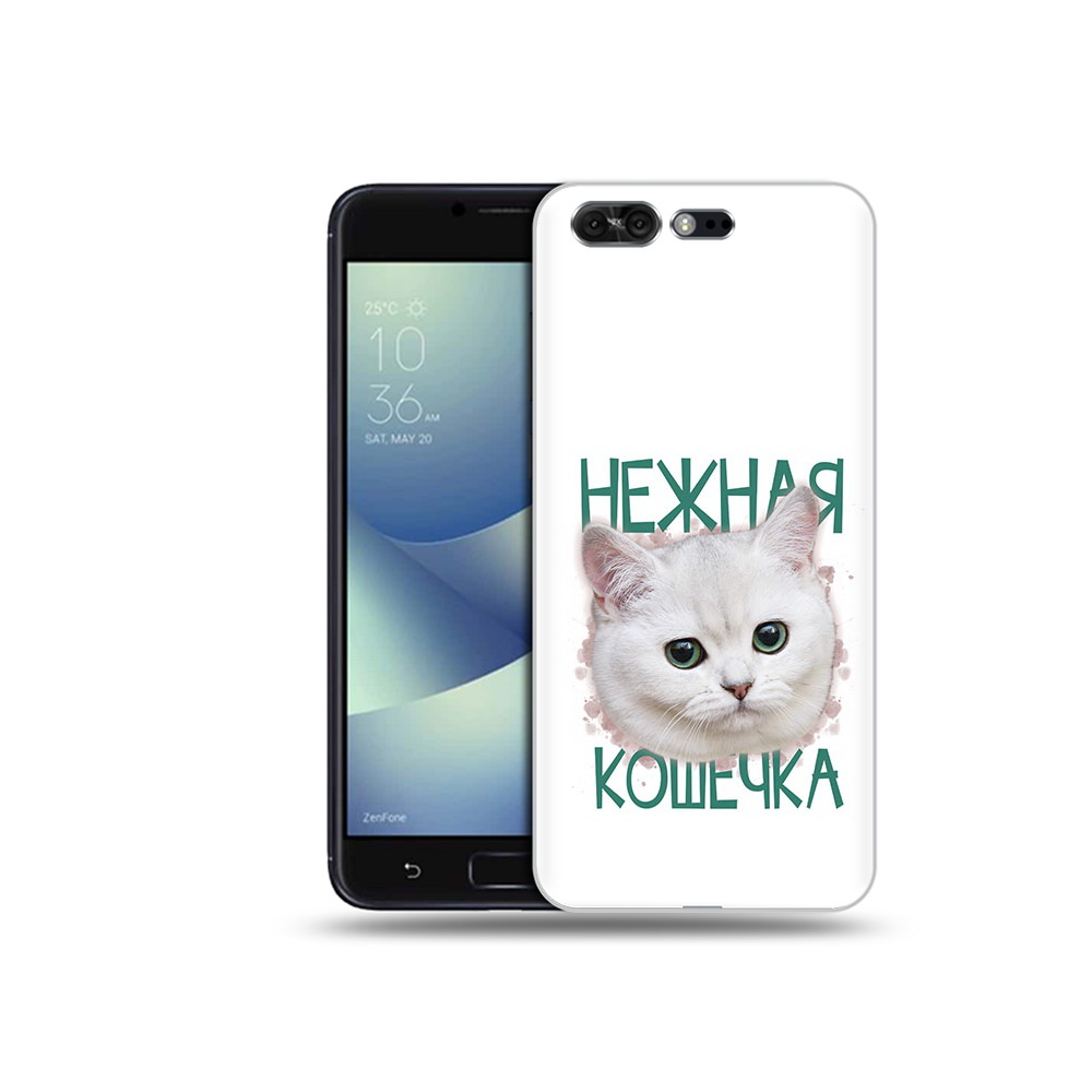 

Чехол MyPads Tocco для Asus ZenFone 4 Pro (ZS551KL) нежная кошечка, Прозрачный, Tocco