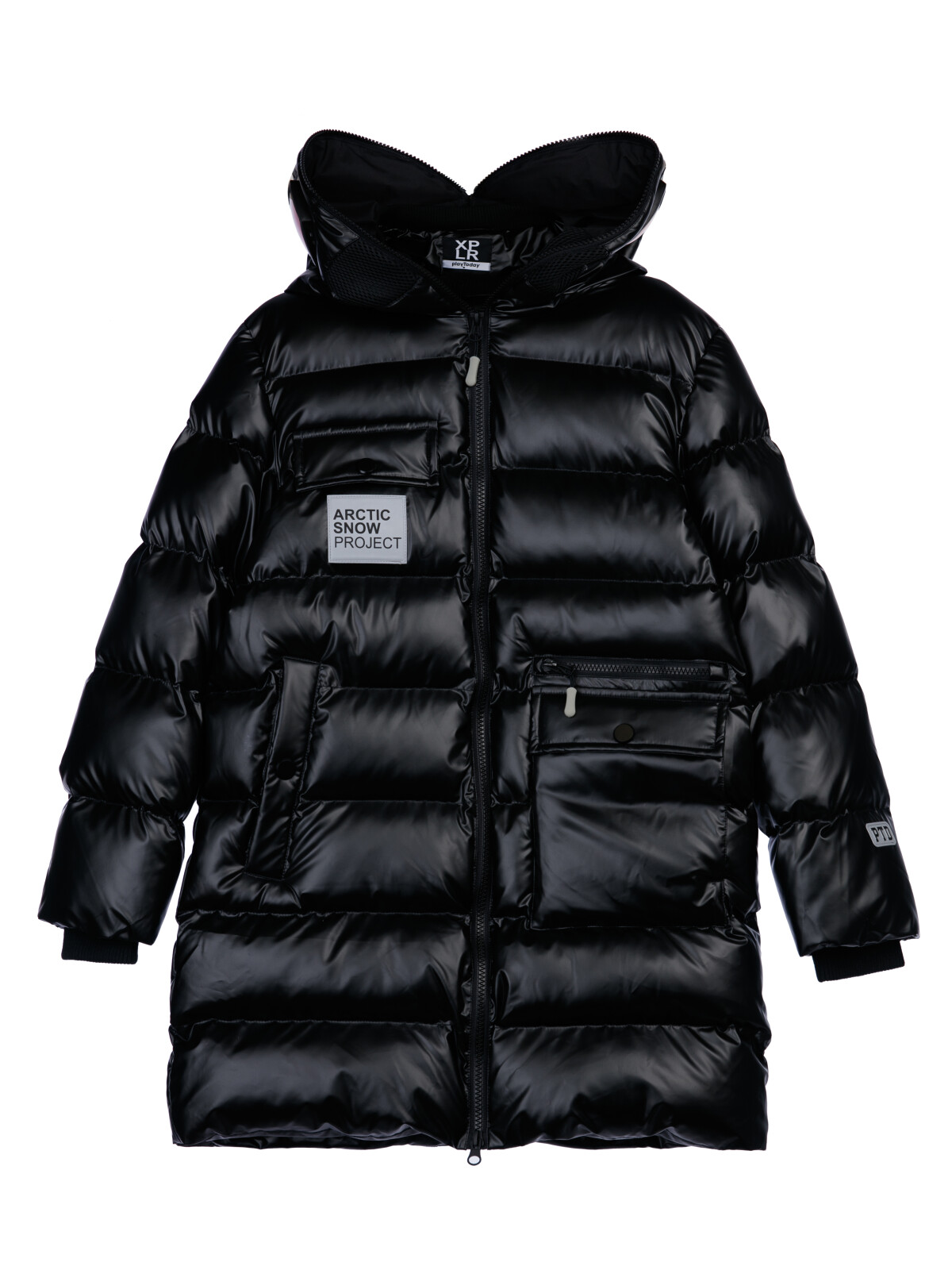 Куртка текстильная с полиуретановым покрытием для мальчиков PlayToday, черный, 140