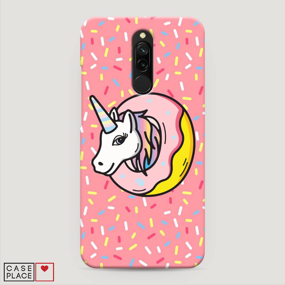 

Пластиковый чехол "Единорог в пончике" на Xiaomi Redmi 8, 37120-1