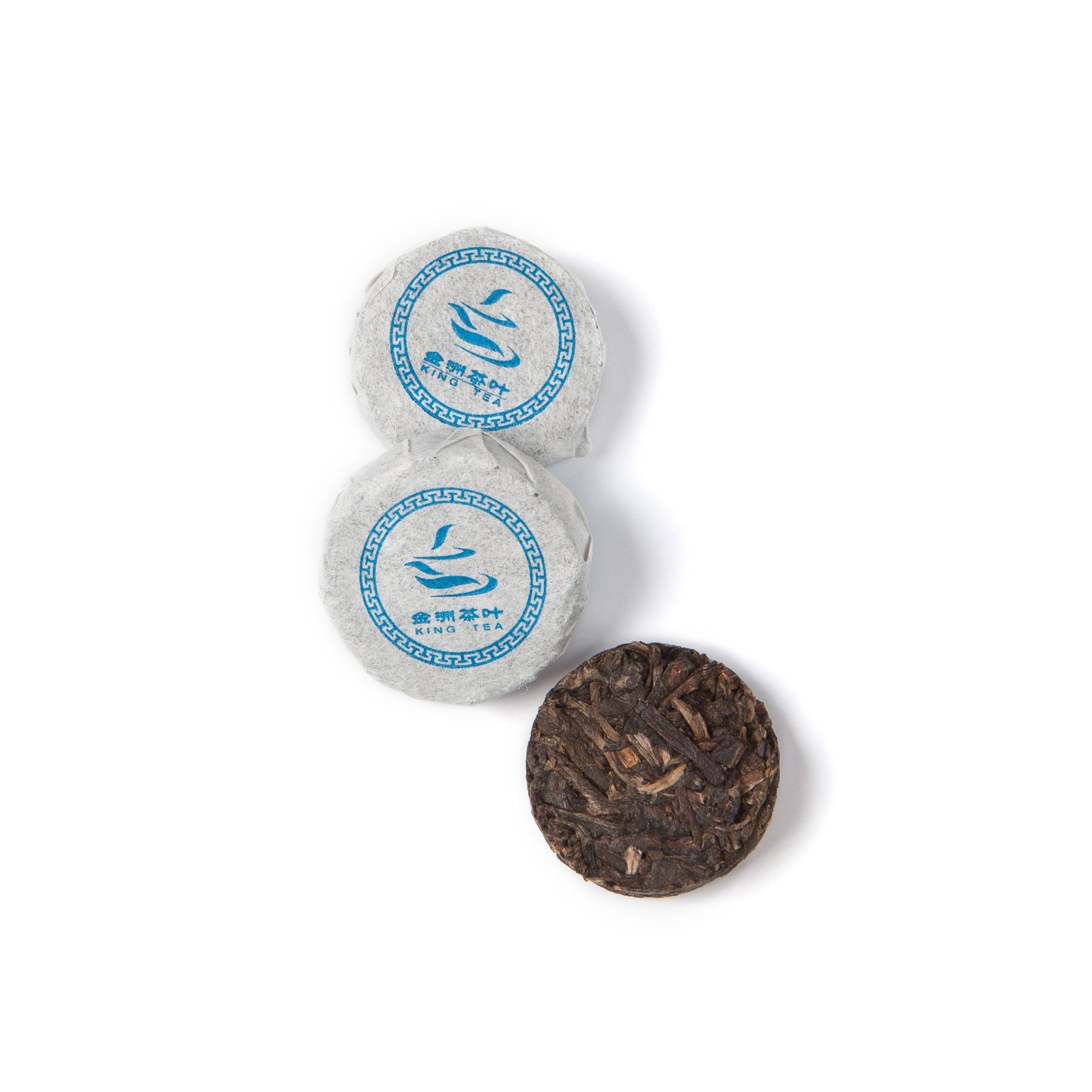 

Зеленый прессованный чай (Пуэр) King Tea, золотая таблетка (тонкая), 4 шт*5 г