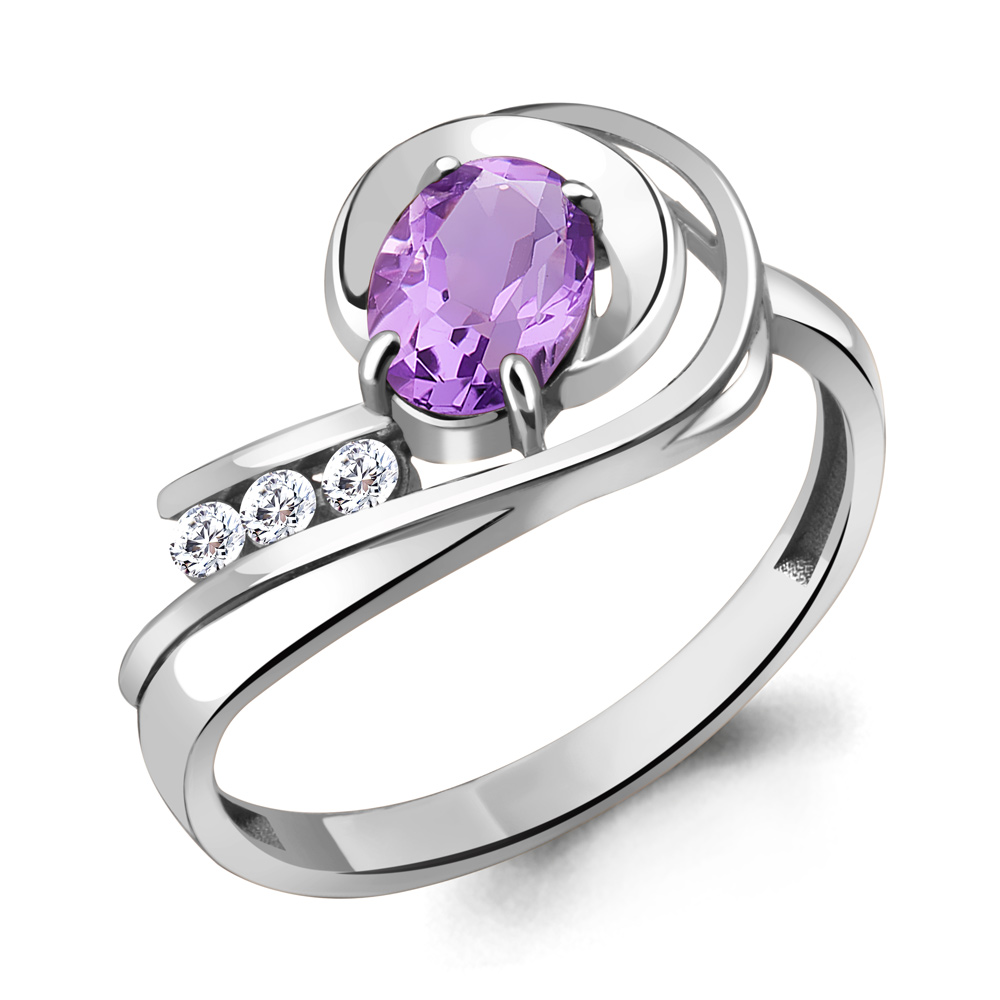 

Кольцо из серебра с аметистом р.  Aquamarine 6933004А_925_р, 6933004А_925_р