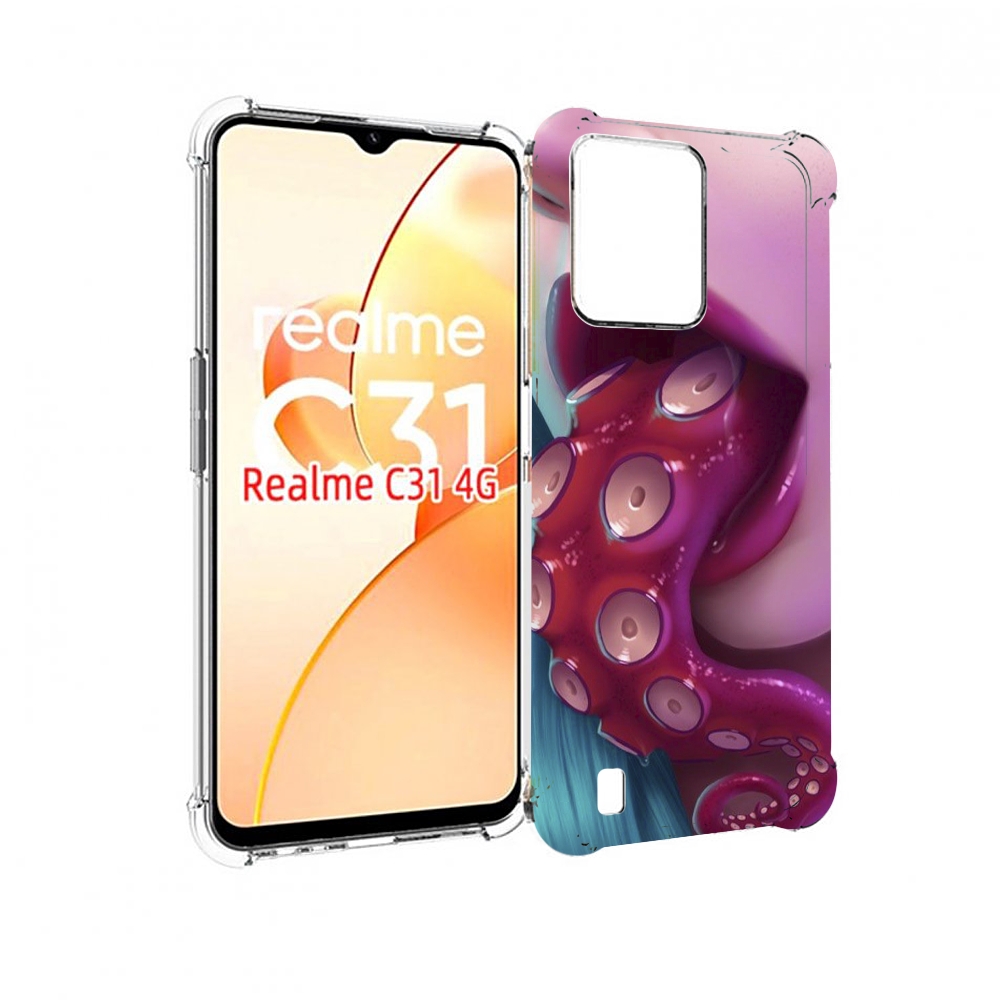 

Чехол MyPads девушка с щупальцой женский для OPPO Realme C31, Прозрачный, Tocco