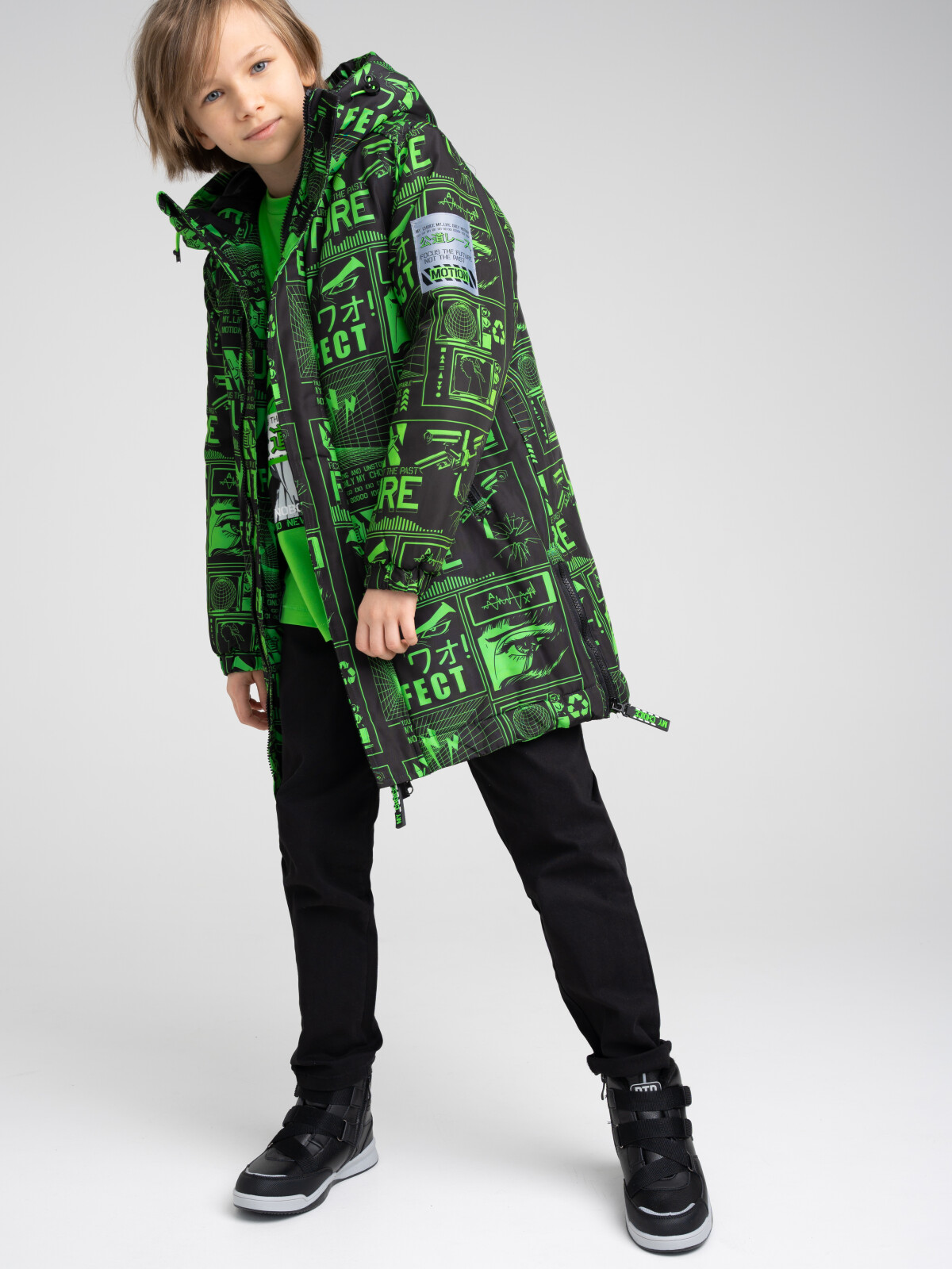 Куртка текстильная с полиуретановым покрытием для мальчиков PlayToday, цветной, 176