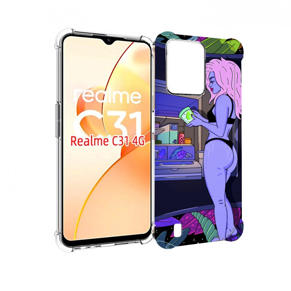 

Чехол MyPads девушка любит покушать женский для OPPO Realme C31, Прозрачный, Tocco